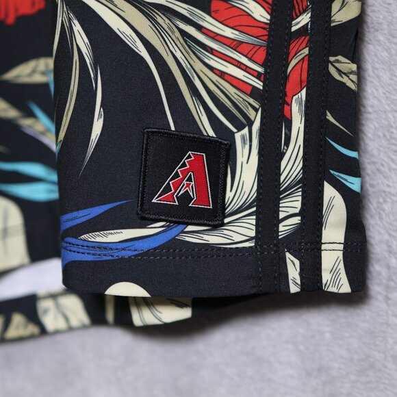 Hurley x 47 Arizona Diamondbacks Board Shorts Mens 40 Black Floral MLB Baseball - Picture 3 of 12